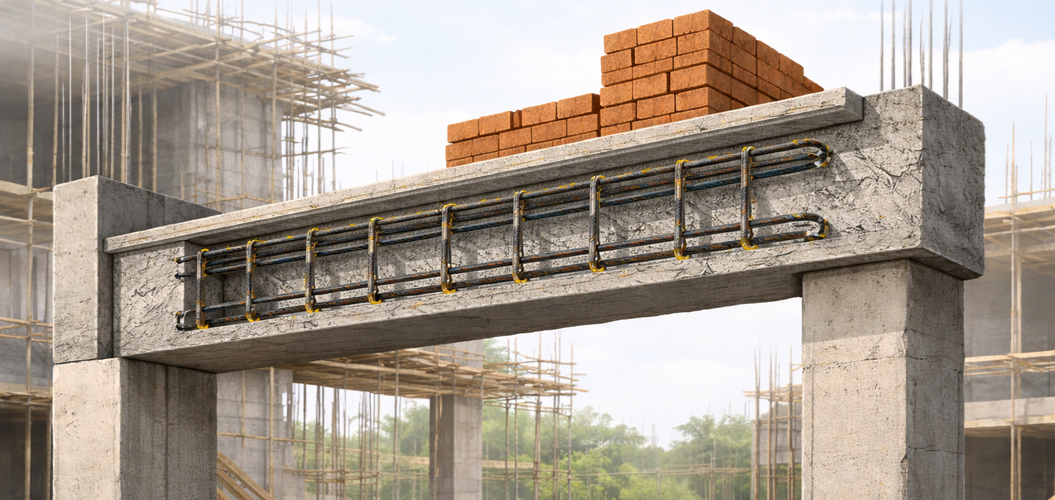 Beam in construction